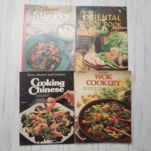 Asian Cookbooks Book Lot of 4 Wok Chinese Oriental Stir Fry